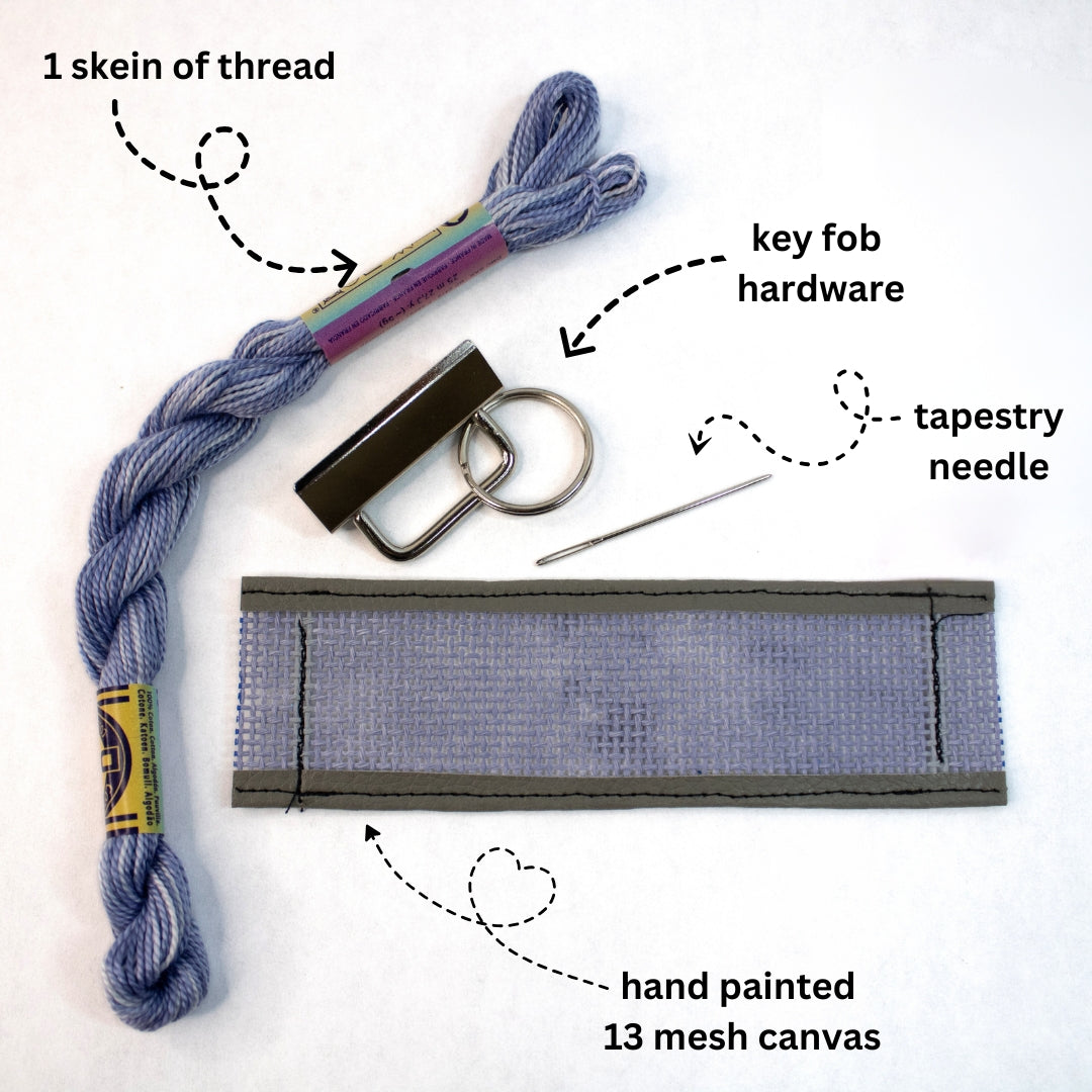 Needlepoint Key Fob Kit - multicolor