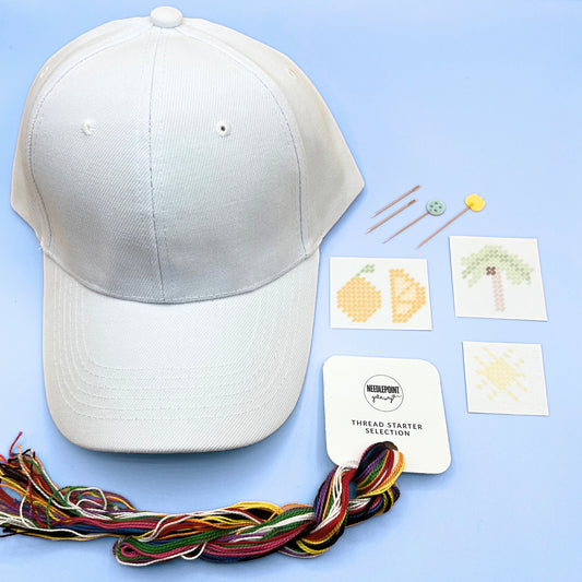 Customizable Needlepoint Ready Baseball Cap